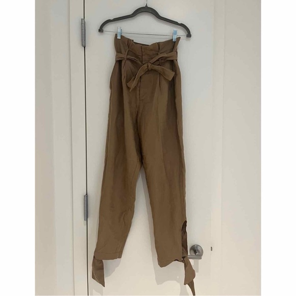 Reformation Norman High Rise Linen Paperbag Trousers - Picture 5 of 5